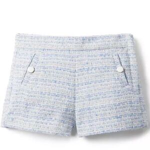 Janie and Jack blue and White Tweed shorts size 7